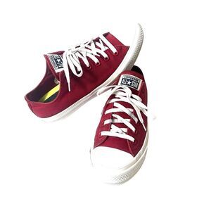 Converse All Star with Lunarlon Low Top Red Canvas Womens 10 Shoe Mens 8 Lace Up